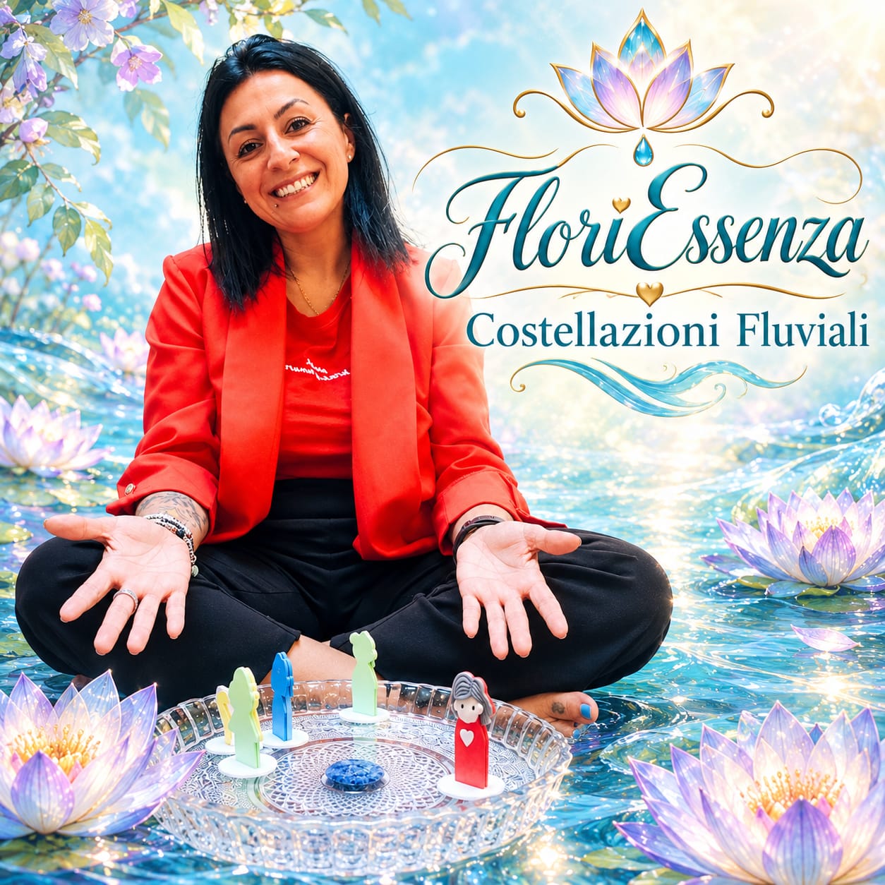 Giada Donina nello spazio di FloriEssenza dedicato alle Costellazioni Fluviali